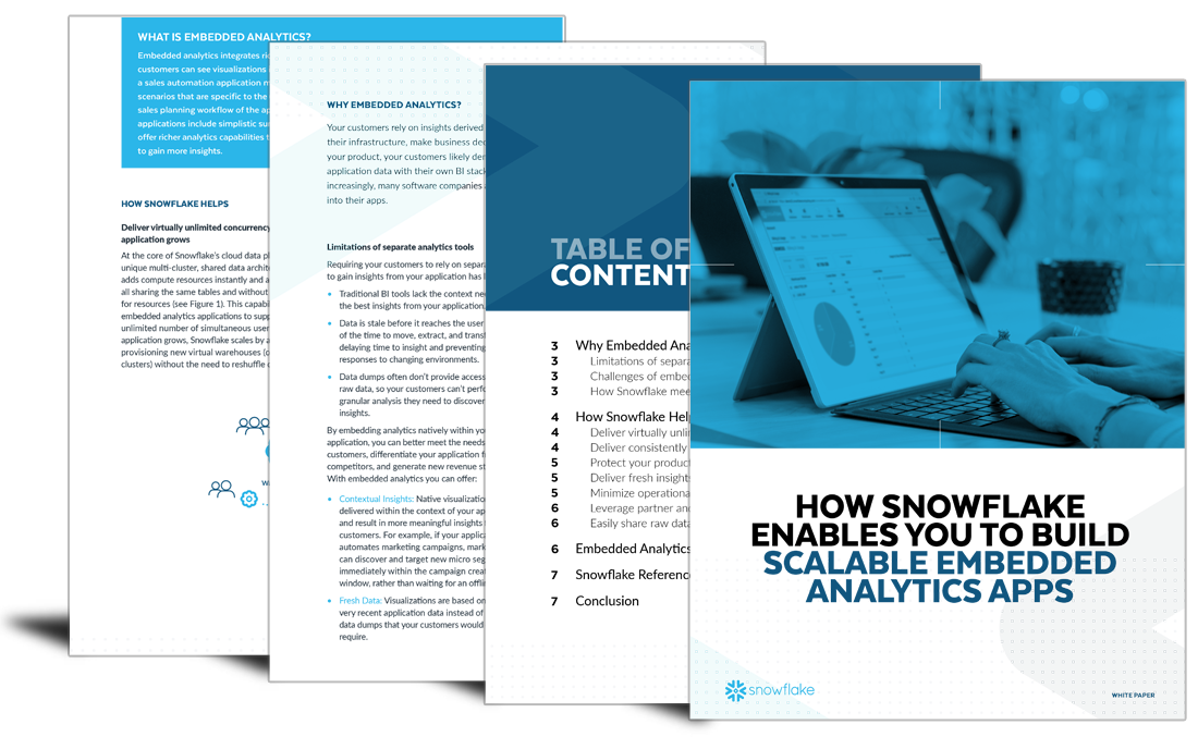 How to build scalable embedded analytics apps with your cloud data solution How to build scalable embedded analytics apps with your cloud data solution