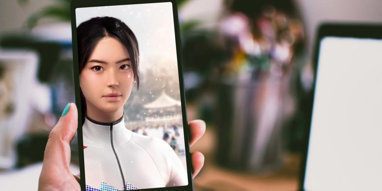 Can you resist a vivacious virtual avatar promoting Winter Olympics merchandise?